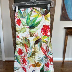 Tropical strapless dress